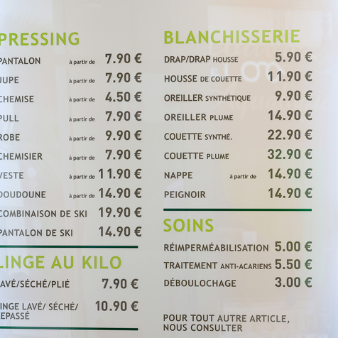 BLANCHISSERIE-NETTOYAGE LINGE DE MAISON -AQUALOGIA NIMES