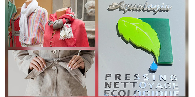 Aqualogia Nîmes, pressing écoresponsable, nettoie vos vêtements en lin en douceur.