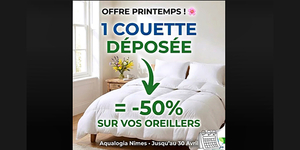 Aqualogia Nîmes Pressing à Nîmes • offre Printemps pour le nettoyage de votre couette jusqu'au 30 avril.