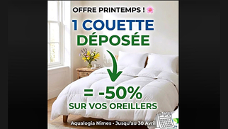 Aqualogia Nîmes Pressing à Nîmes • offre Printemps pour le nettoyage de votre couette jusqu'au 30 avril.