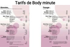 Body Minute Nimes tarifs Institut de beauté sans rendez-vous à prix attractifs dans la galerie Carrefour Nîmes Etoile (® body minute)