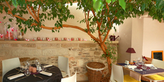 Restaurant avec terrasse Nîmes pour manger dehors sur une table à l'extérieur (® SAAM-fabrice Chort)